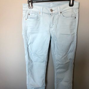 Light blue 7 for all mankind skinny jeans